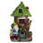 Juliete Resin Pine Cottage and Goblin Garden Statues with Solar Light(10.2 Inch)