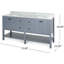 Meuble-lavabo double 73 po avec plateau en marbre Elmaleh-1240991005