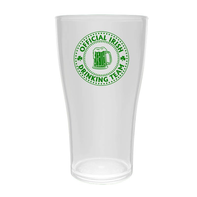 BarConicÂ® Drinkware - PolyCarbonate Cup - Irish Drinking Team - Clear - 570ML