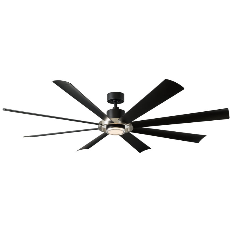 Aura 8 - Blade Indoor/Outdoor Smart Ceiling Fan with Adjustable CCT 2700K-3000K-4000K-5000K LED Light Kit and Remote Control Included, Works With Alexa and iOS or Android App