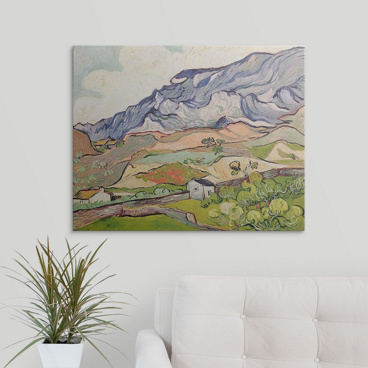 Les Alpilles, 1890 par Vincent Van Gogh - reproduction d'art, H 11 po x l 14 po x P 1,5 po, Toile
