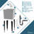 17.75 In. X 23.25 In. Freestanding Space Saver Utility Sink Pull-Out Faucet, Soap Dispenser-57885612-57885613