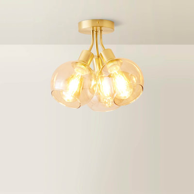 Dejuane Glass Semi Flush Mount