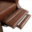  Fauteuil inclinable manuel manuel en similicuir brun à dossier simple inclinable pour le salon