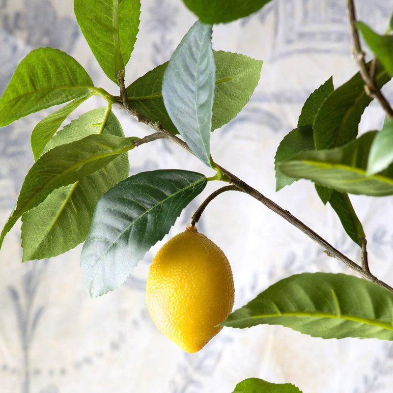 Faux Lemon Tree in Pot