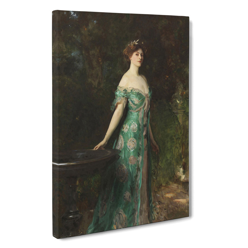 Portrait Of Millicent Leveson by John Singer Sargent - Wrapped Canvas Painting, 50cm H x 35cm W x 3cm D