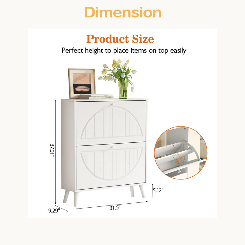 Armoire de rangement à benne basculante peu encombrante, conception étroite avec détails sculptés, pieds en bois massif