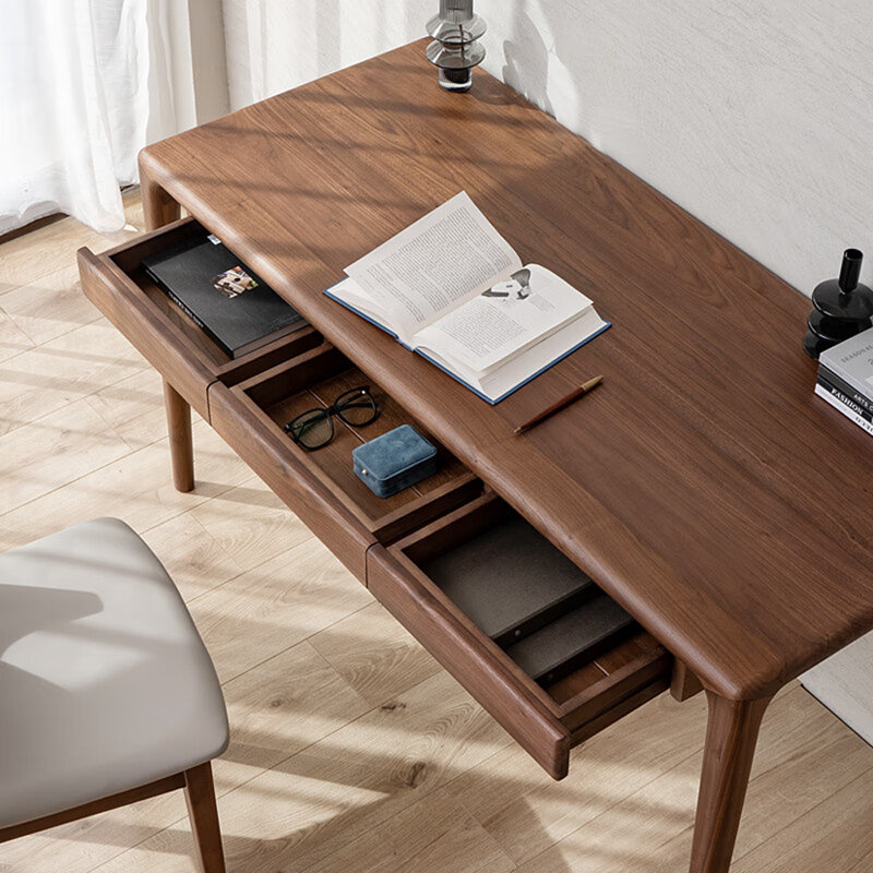 Bureau de style minimaliste, H 29,53 po x l 62,99 po x P 23,62 po