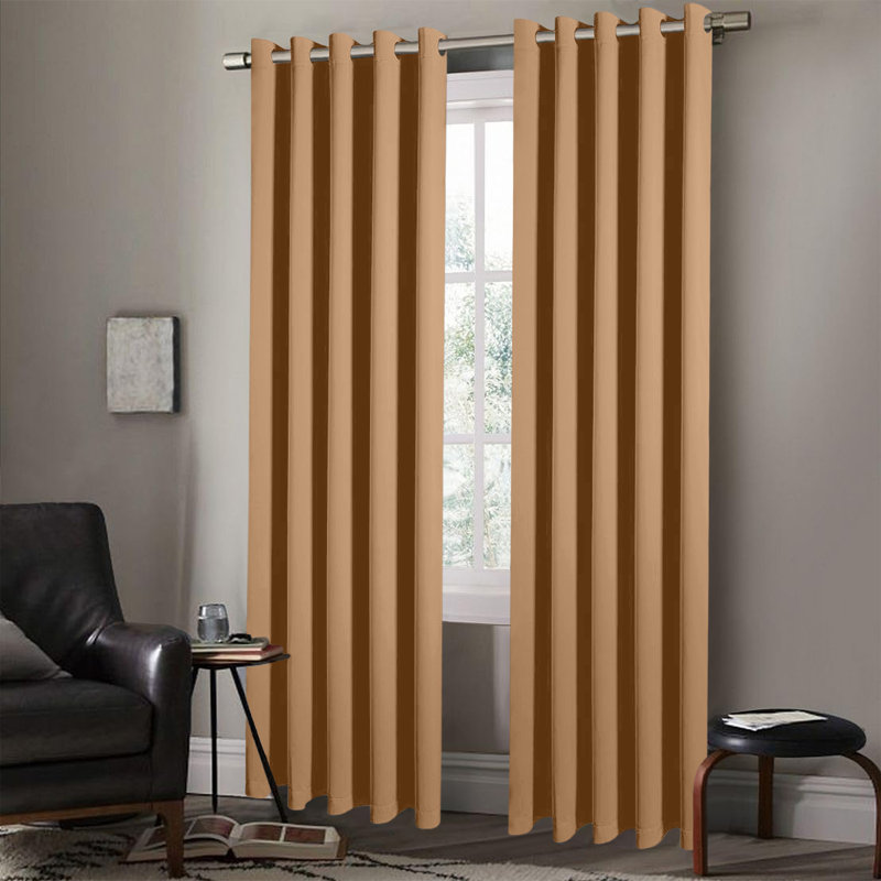 Haffa Blackout Curtain, 167cm Width x 183cm Drop, Beige