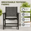 Set of 2 HDPE Outdoor Dining Chair Set – Weather-Resistant, Wood Texture, All-Weather Use-1223539170