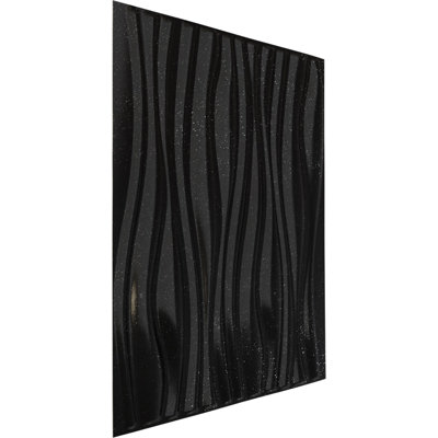 Panneau mural 3D décoratif Leandros EnduraWall 19 x 8 po x H 19 5/8 po, galaxie métallique texturée (couvre 2,67 pieds carrés)