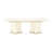 La Terrazza Double Pedestal Dining Table - Creamy Pearl