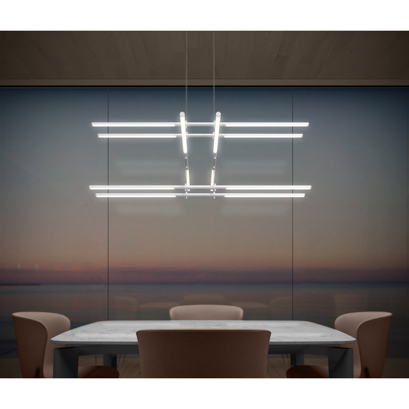 Tik-Tak® 12 - Light LED Chandelier, Polished Chrome