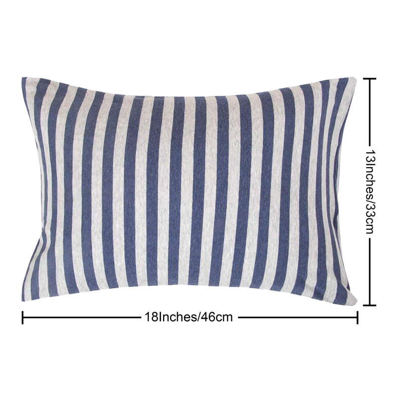 Toddler Pillowcase - Jersey Cotton Crib Size, Blue/White