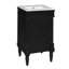 Meuble-lavabo de salle de bain moderne - noir, rétro, compact, assemblé, lavabo en céramique avec trou de déversement, armoire 18 po, design rétro noir, construction, rangement spacieux, pour les petites salles de bain-234598302