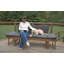 Banc d'extérieur Sierra Woodland avec table moyenne pliable et coussins