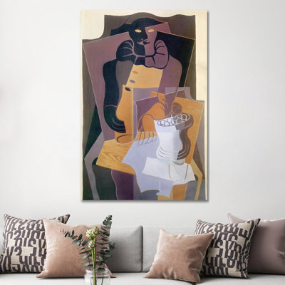 Pierrot by Juan Gris - Wrapped Canvas Print