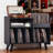 Large Record Player Cabinet With Open Vinyl Storage, Media Console Stand-1373366323
