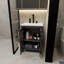 Armoire de salle de bain noire de 24 po