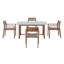 Ensemble de salle à manger d'extérieur 5 pièces en bois d'acacia 5 pièces-555822065