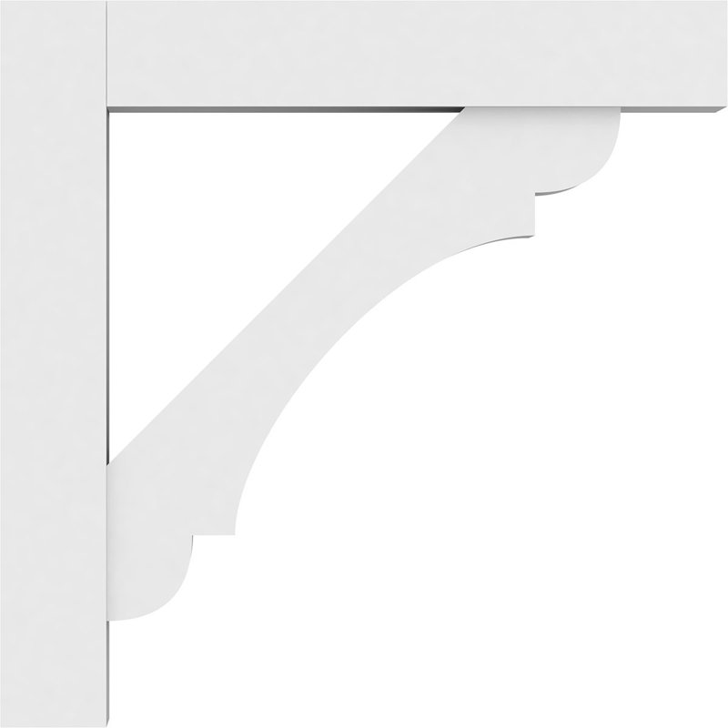 Support standard en PVC de qualité architecturale avec extrémités blocs, H 24 po x l 3 po x P 24 po