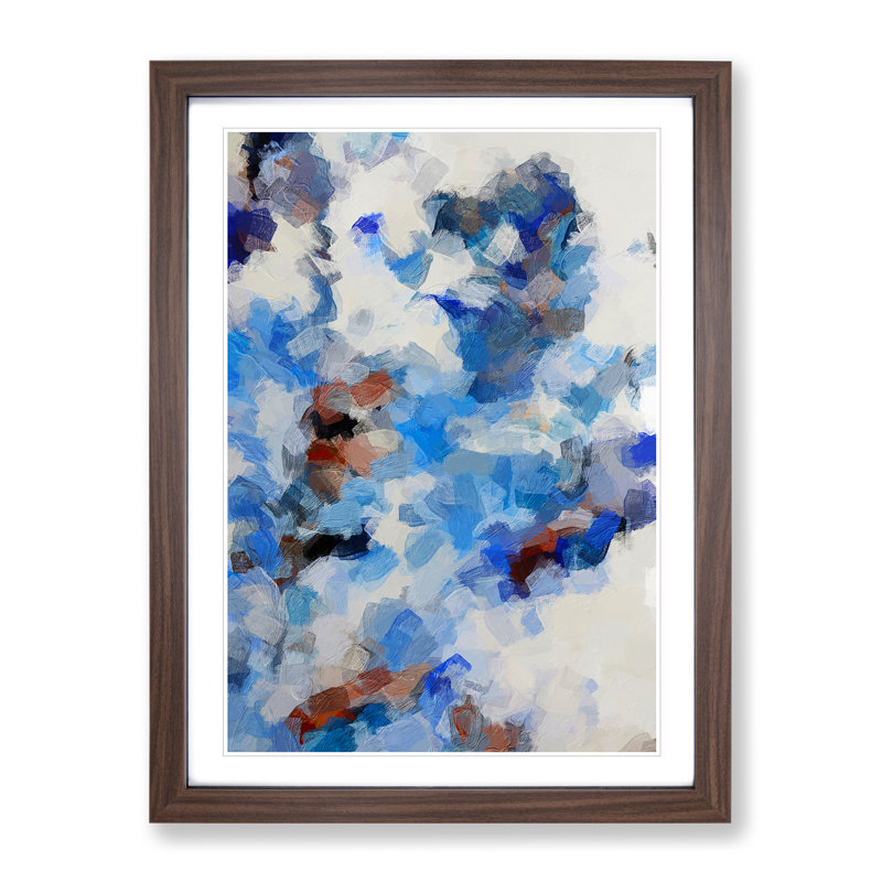 Replay Abstract - Wall Art, Walnut Framed, 64cm H x 46cm W x 2cm D, Walnut
