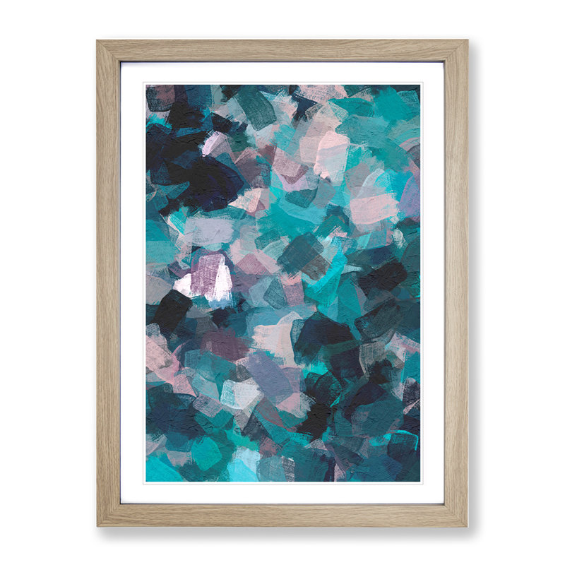 XV1022-5377X World Of Dreams Abstract - Single Picture Frame Painting, 64cm H x 46cm W x 2cm D, Oak