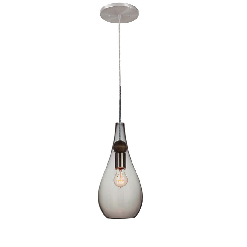Earth 1 - Light Pendant, Seed, Brushed Nickel, 13" H x 6" W x 6" D