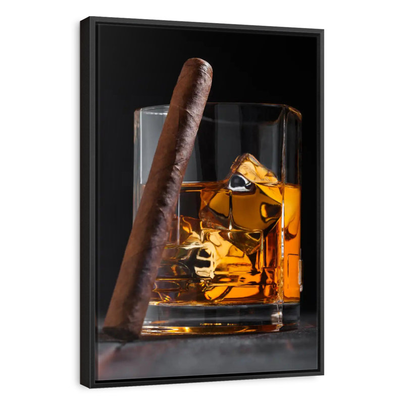 Luxurious Malt Scotch Whiskey, Floating Frame Black, 21" x 31"