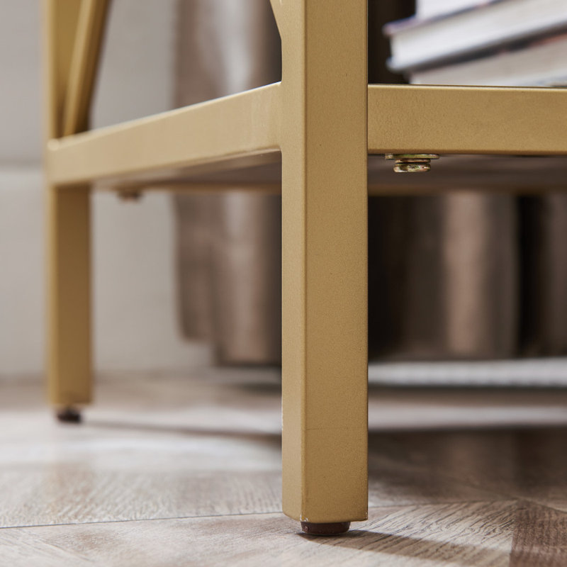 Claudette Solid + Manufactured Wood Side Table, Walnut