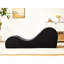 Chaise longue noire, ergonomique pour une détente maximale, mousse haute, housse amovible avec motif lavable à la machine, noyau en mousse, lavable à l'intérieur