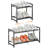 2-Tier Extendable And Height-Adjustable Metal Mesh Shoe Rack, Fit For Heels