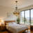 3 Light Dimmable Butterfly-shaped Chandelier With Adjustable Long Chain