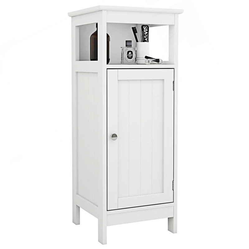 Armoire décorative, armoire de salle de bain à une porte, armoire de rangement avec tablette réglable
