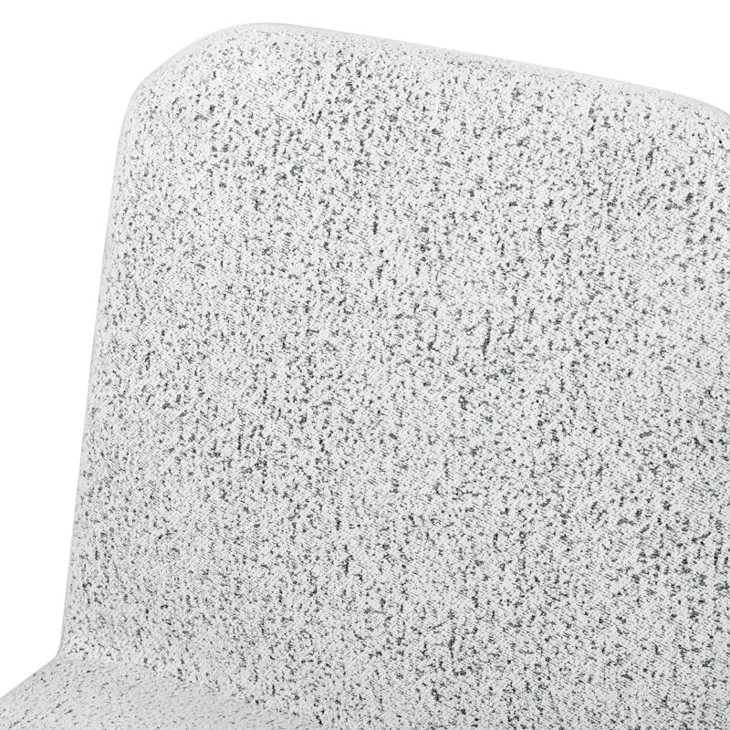 Maricelle Boucle Dining Chair, White/Black