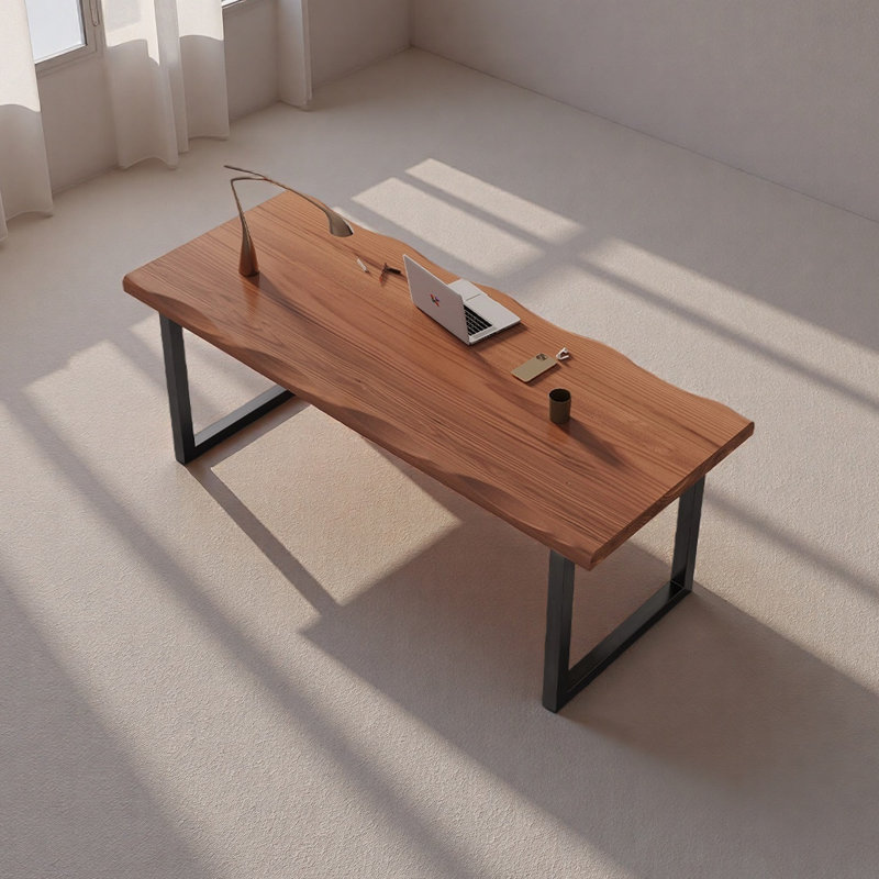 Minimalist Modern Solid Wood Desk, 29.52" H x 78.74" W x 31.49" D