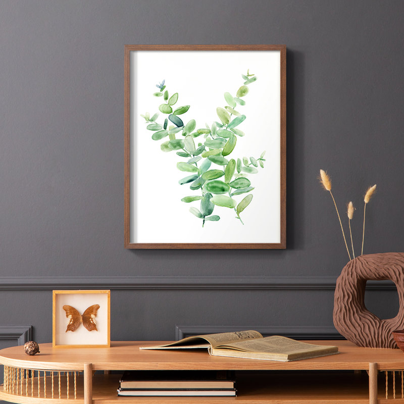 Eucalyptus III, reproduction encadrée - bois massif, H 28 po x l 22 po, Brun