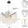 Cannes 23.7" Modern Geometric Crystal Tree Branch Round Chandelier