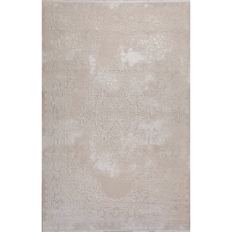 Luxueux tapis tissé, beige | 100% acrylique, 2600 g / m² | 0,5 po de hauteur, semelle en coton / jute | 1 150 000 points de fil | Passer l'aspirateur, nettoyer les taches seulement | Parfait pour les salons et les chambres confortables