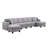 Jessica 148.5" Wide Modular Sofa with Ottoman-1862768216