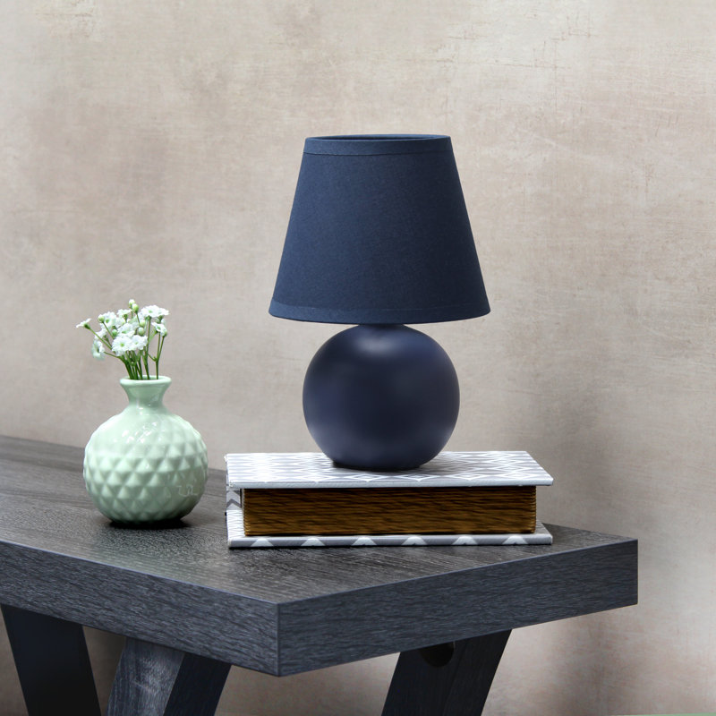 Amishi Ceramic Table Lamp, Black, No