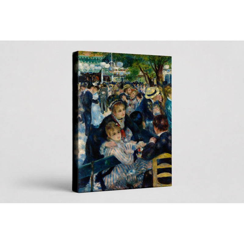 Danse au Moulin de la Galette (1876) - Portrait, art mural sur toile, 36" W x 24" H