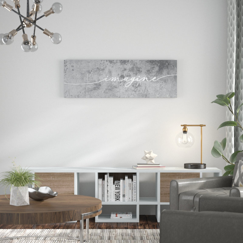 «Hepp Imagine Quote», reproduction d'art textuel sur toile, H 16 po x l 48 po x P 1,5 po