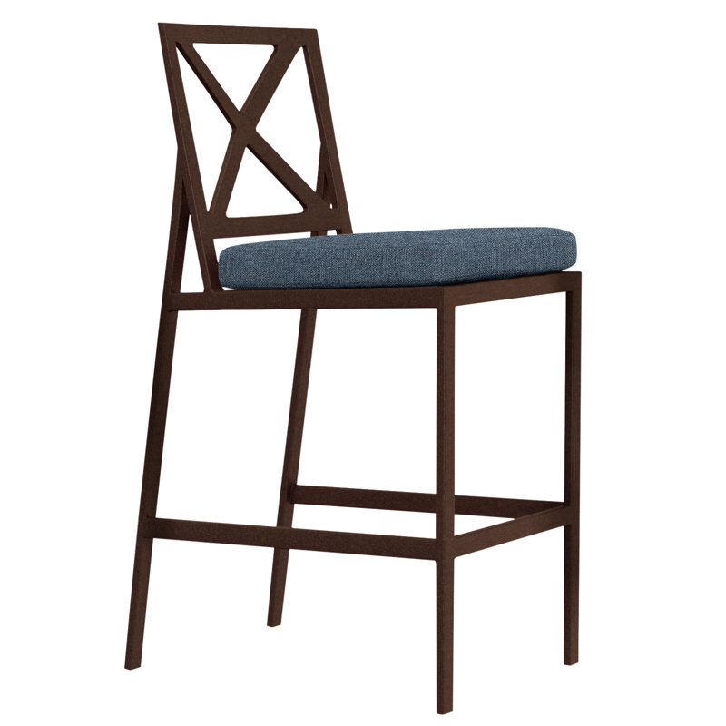 Marin Outdoor Bar Stool, Copper Creek, 32", Piazza Vapor