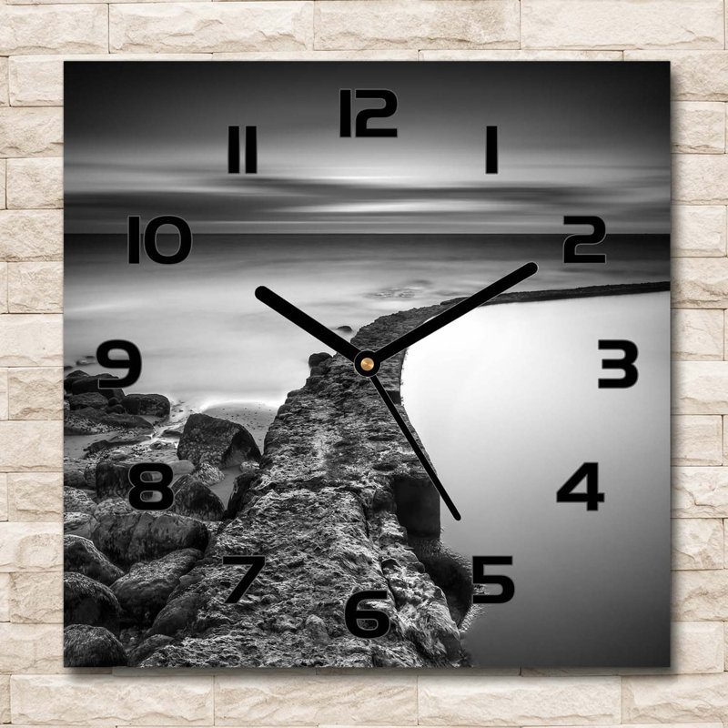 Jshun Glass Wall Clock, Black