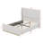 Queen Size Corduroy Upholstered Bed Frame With Storage Ottoman, And Vertical Stripe Wingback Headboard And High Footboard-105501091