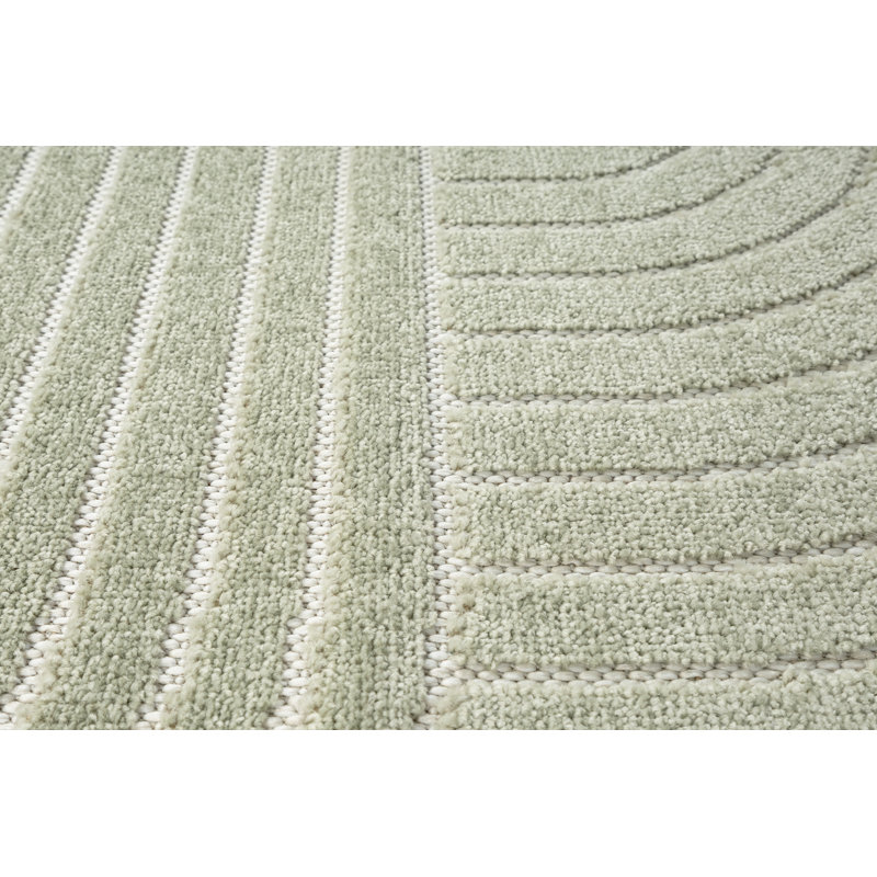 Carlose Geometric Print Area Rug, Green, Rectangular 200 x 280cm