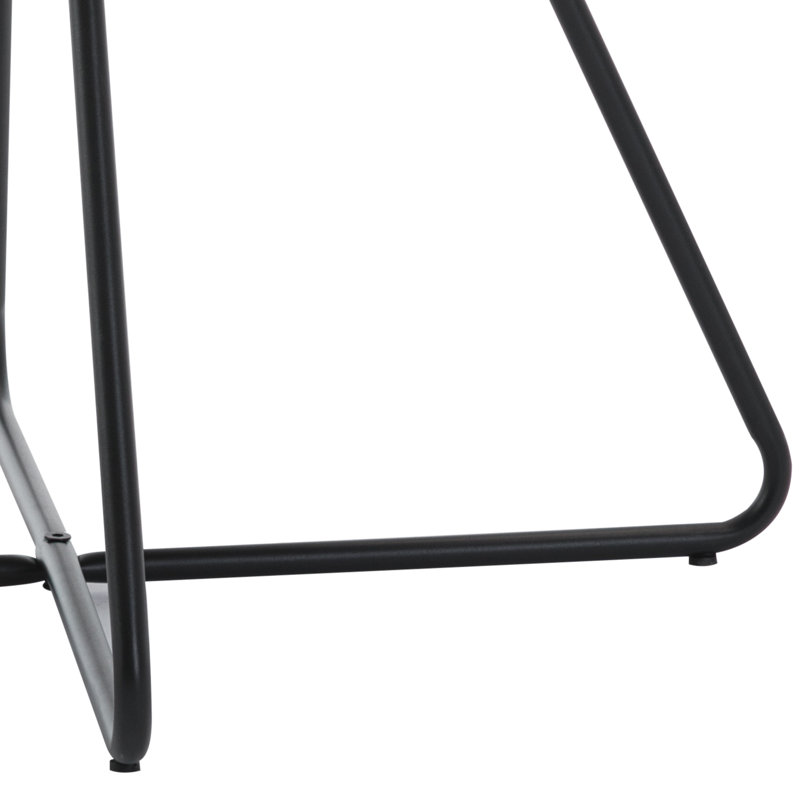 Fauteuil d'appoint moderne 28,35 po Vanezza, Velours Rosa, Noir