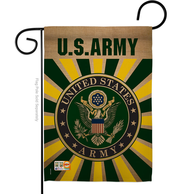 Polyester de 2 côtés 18,5 x 13 po armée drapeau de jardin