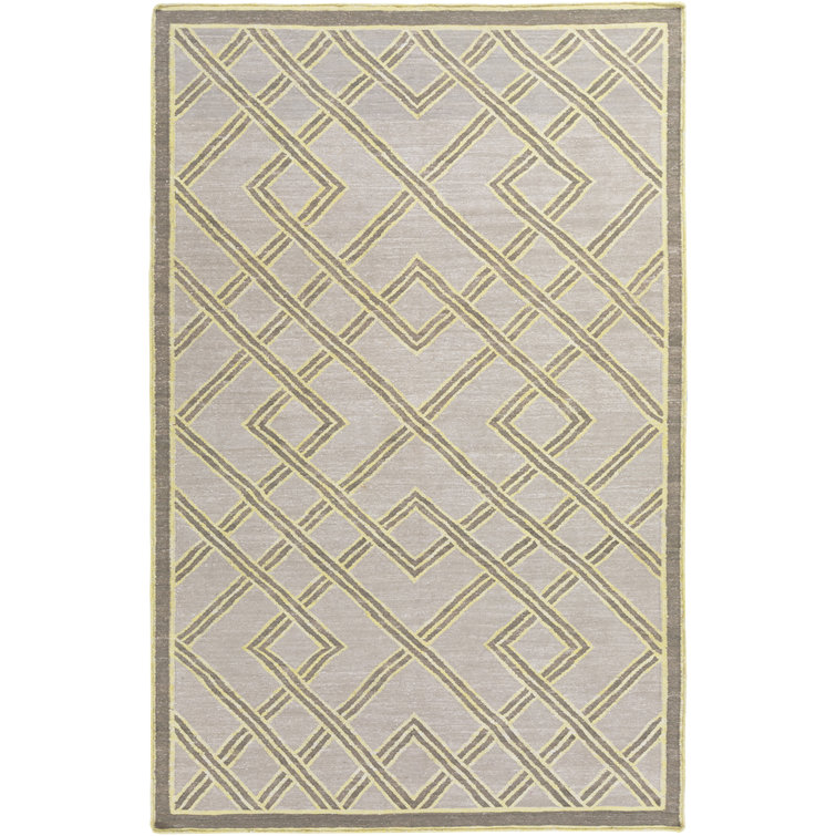 Tapis gris tissé à plat à la main Ashdown